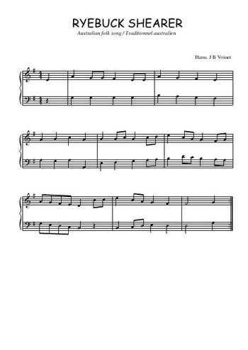 Téléchargez l'arrangement pour piano de la partition de Ryebuck Shearer en PDF